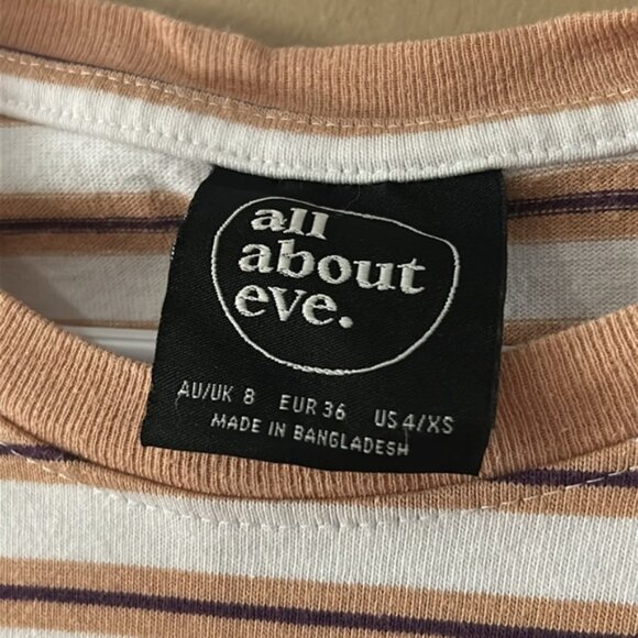 Striped Kids Shirt in Peach and White - Picture 3 of 4